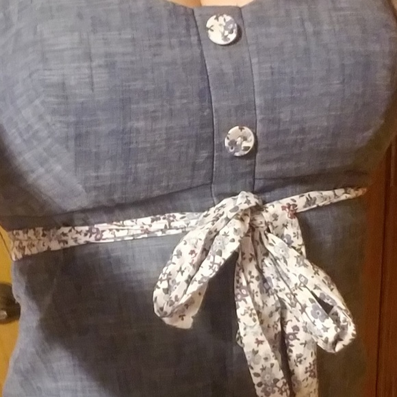 Maurices Dresses & Skirts - Denim color with flower detail dress.